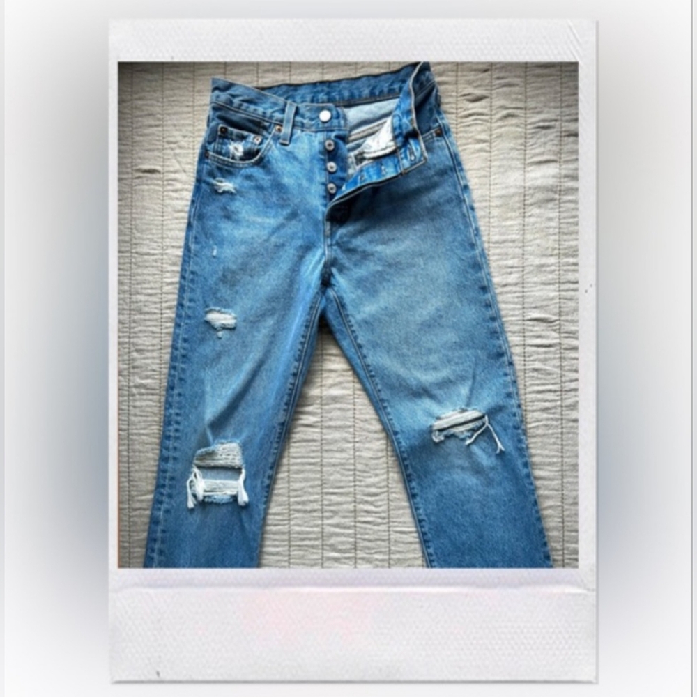 Levi Strauss & Co. 501 Original Blue Jean Distressed